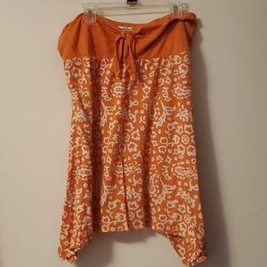American Eagle orange print skirt
